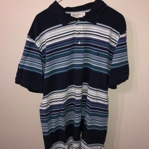 YSL Short Sleeved Striped Polo T-Shirt